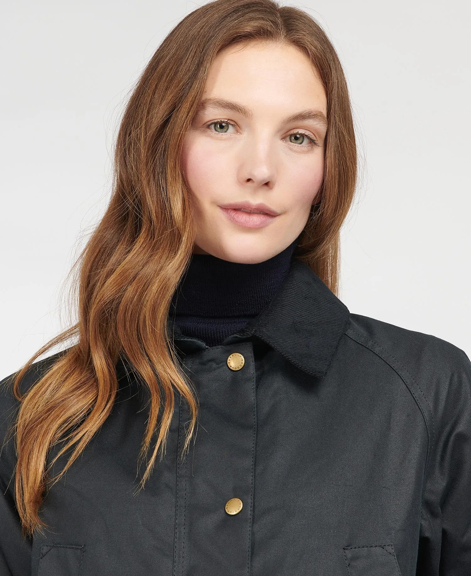 Barbour Acorn Waxed Cotton Jacket - Navy