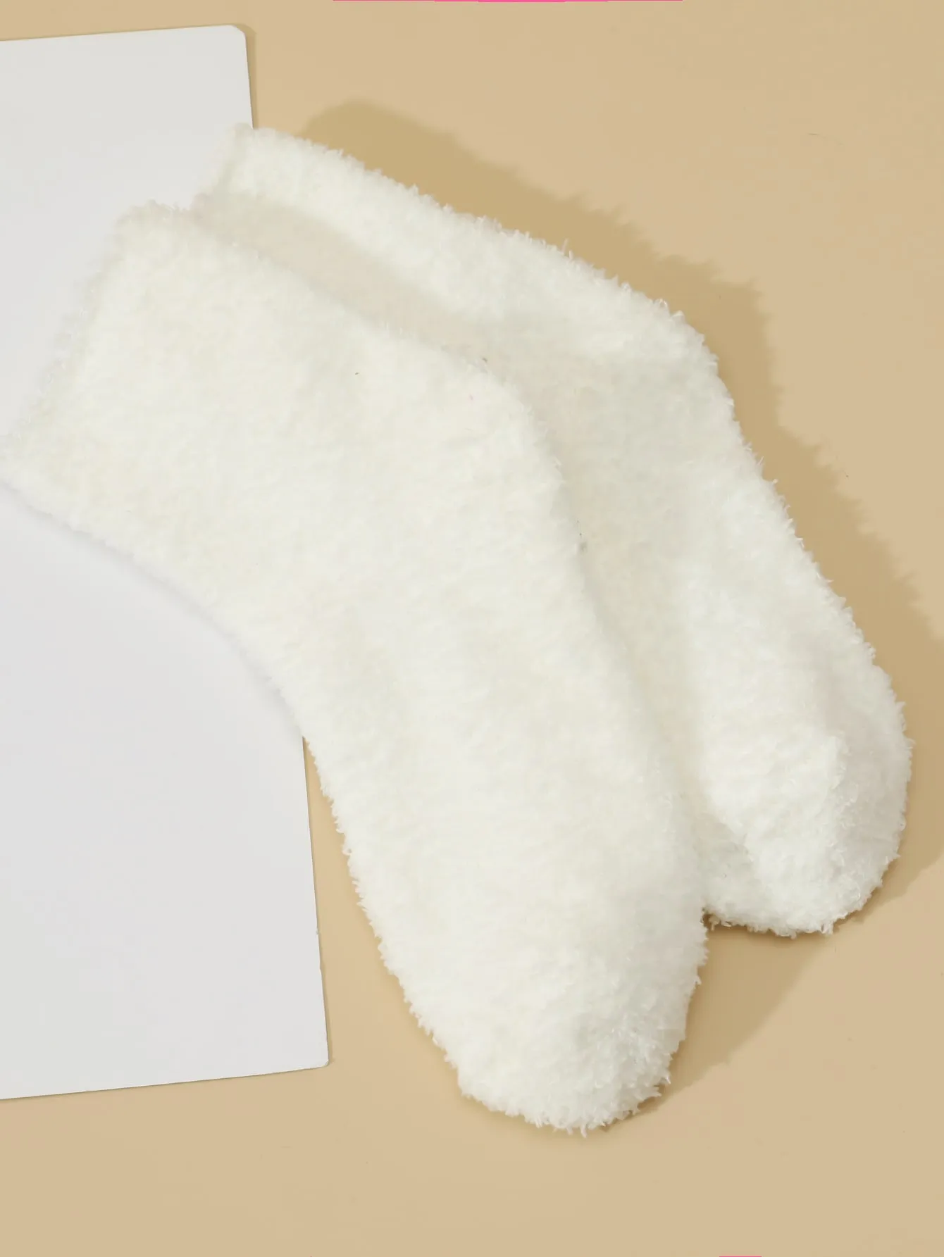 Plain Fuzzy White Socks Warm Socks for Women Cute Socks Novelty Socks Fun Socks