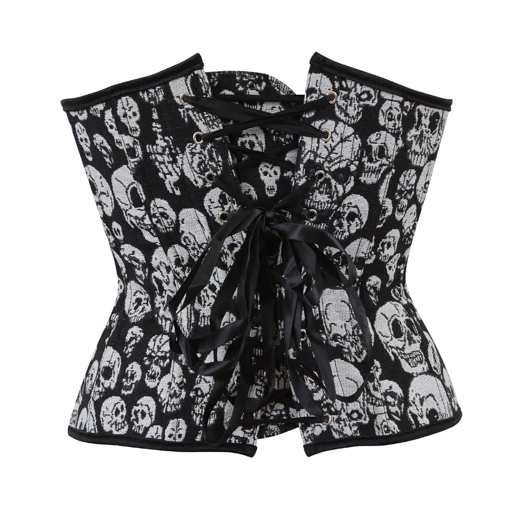 Plus Size Underbust Retro Skull Steampunk Corsets for Women
